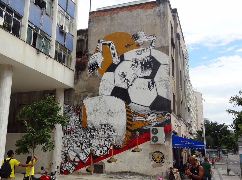 Anti FIFA World Cup Corruption Mural / Rio de Jainero / soccer world cup 2014